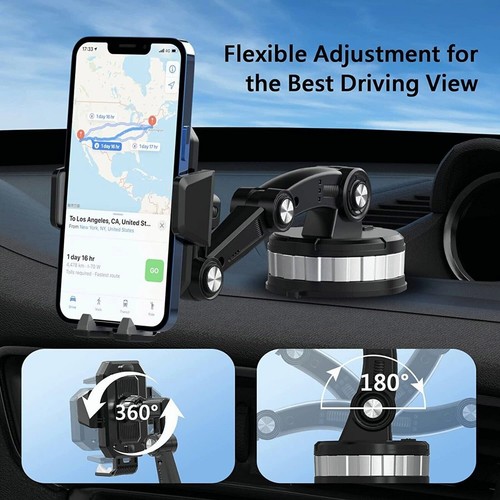 1/2 X Car Truck Mount Phone Holder Stand Dashboard/Windshield For iPhone Samsung - Photo 15 sur 20