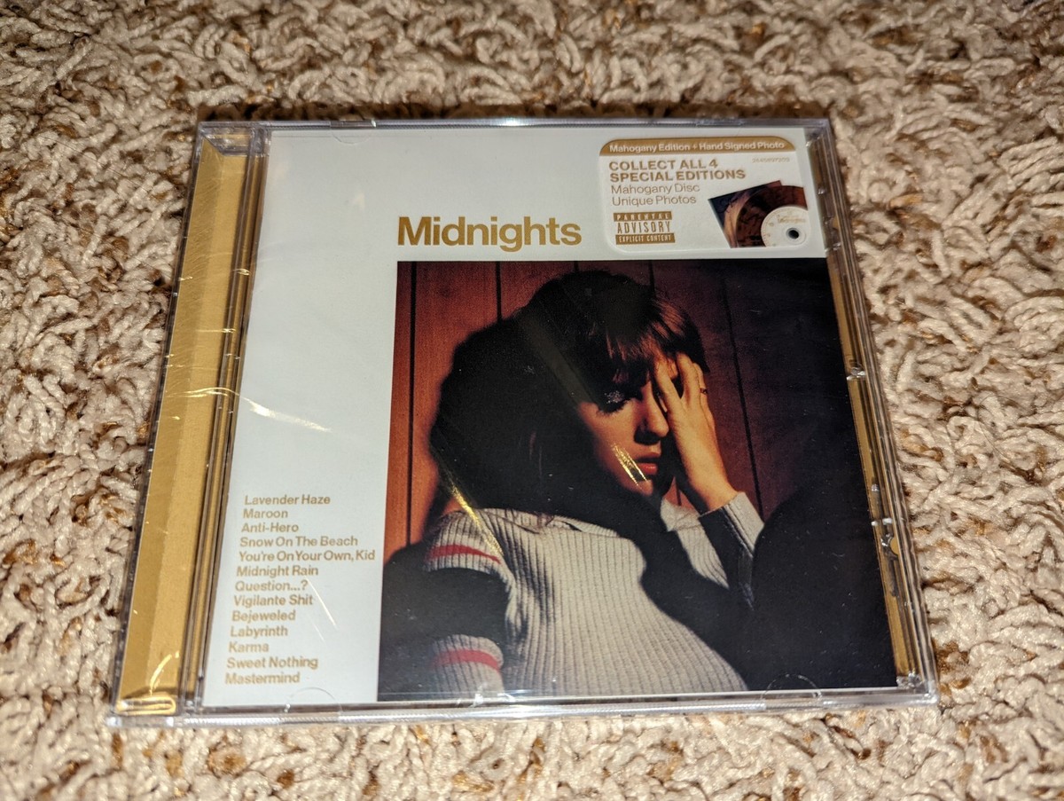 Taylor Midnights Mahogany サインハートアートカード入り Taylor Swift Midnights Mahogany CD Signed with Heart | eBay