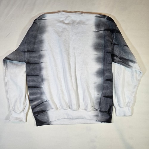 AC/DC Highway To Hell Sweatshirt Mens M White Gray/Black Tie Dye Graphic Crew - Picture 5 of 5