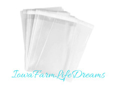 100 Ct.Packs Clear Resealable Cellophane Bags, Plastic Package, Acid Free, Cello