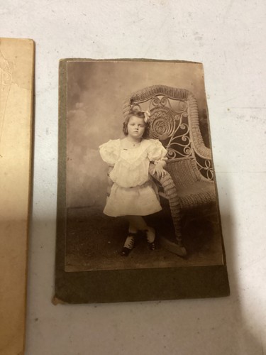 Antico set di sei cartoline/foto armadio 2 di bambini - Foto 7 di 9