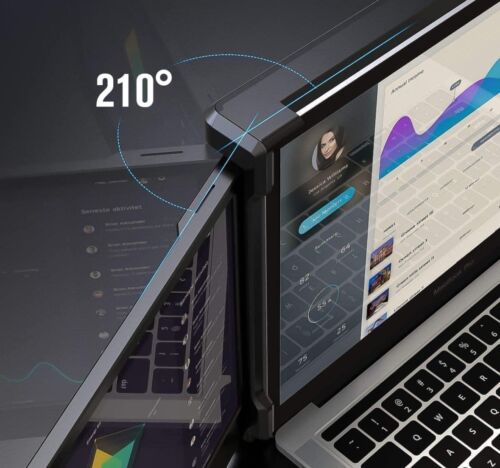 NEW Laptop Screen Extender, 12" FHD 1080P IPS Triple Portable Monitor for Laptop - Picture 4 of 6
