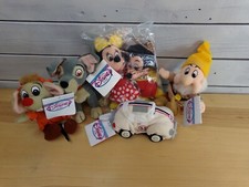 NWT Lot of 6 Disney Mini Bean Bag Plush Toys Mickey, Minnie, Tramp, Herbie, ETC.