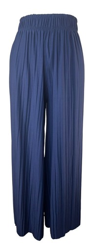 Modische Palazzohose Plissee weites Bein Gummibund - Bild 1 von 5