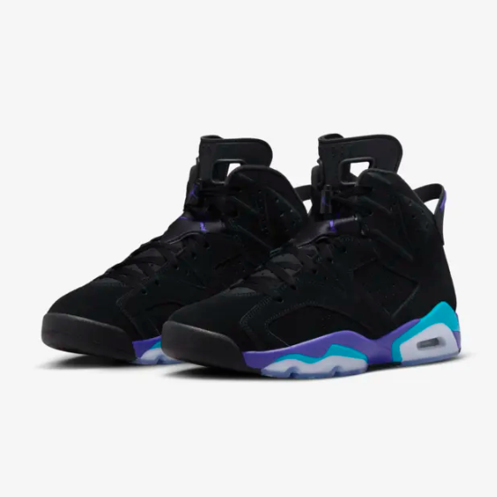 Nike Air Jordan 6 Retro Shoes 'Black/Aqua Concord' (CT8529