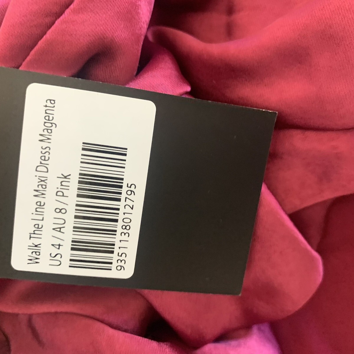 Walk The Line Maxi Dress Magenta AU 8 / Pink
