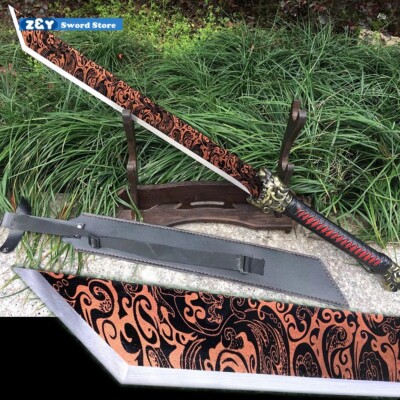 Robust Chinese WUSHU Tiger Dao 魔霸 Polearm Broadsword Sword Manganese Steel-Q7835