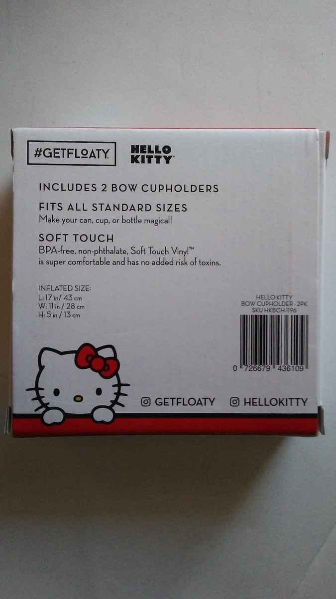 Get Floaty Hello Kitty Inflatable Bow Cupholder Pack New in Box