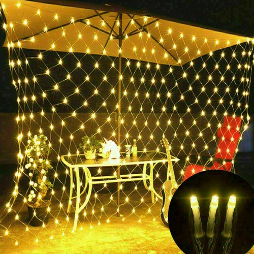 LED String Fairy Net Lights Curtain Mesh Christmas Garden Tree Outdoor Indoor UK - Picture 14 of 21