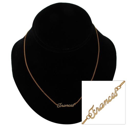 Vintage Gold Script Personalized Name Charm Necklace 16" - Choice Ladies Names - Picture 88 of 179