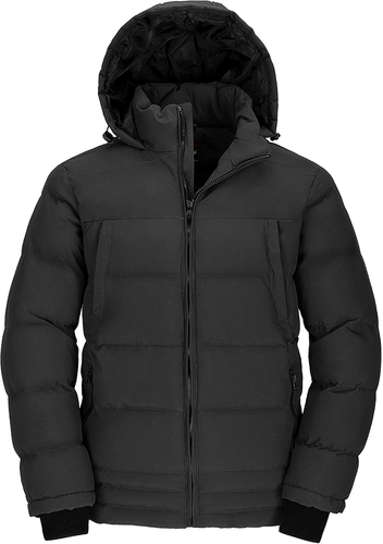 Men's Thicken Puffer Jacket Insulated Water-Resistant Warm Winter Coat with Hood - Picture 12 of 12