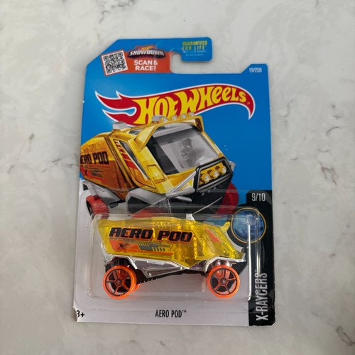 Hot Wheels X-Raycers Aero Pod 9/10 Yellow Silver 19/250 Diecast Toy Car
