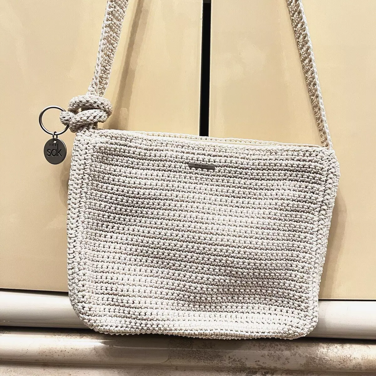 Cream top shoulder bag