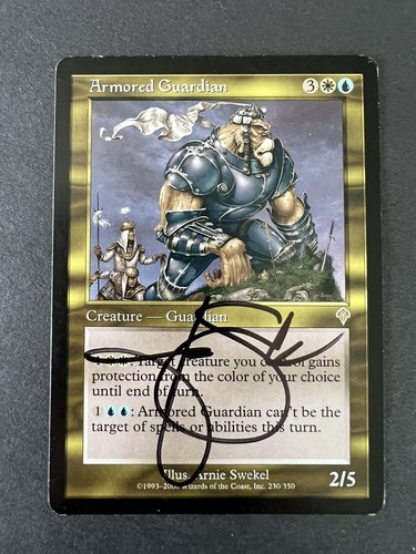LP Autographed Armored Guardian, MTG, Invasion, Magic The Gathering, 230 - Picture 2 of 7