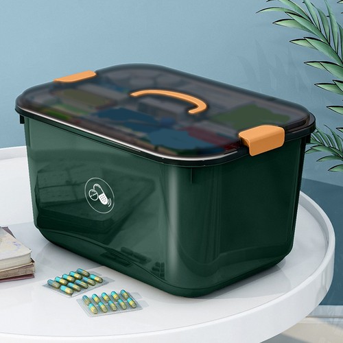 Emergency Box Dust-proof Keep Clean Dorm Office Portable First Aid Pill Storage