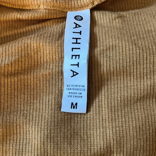 T-shirt Athleta Cloudlight côtelé stratus jaune caramel au beurre modal taille M - Photo 4/6