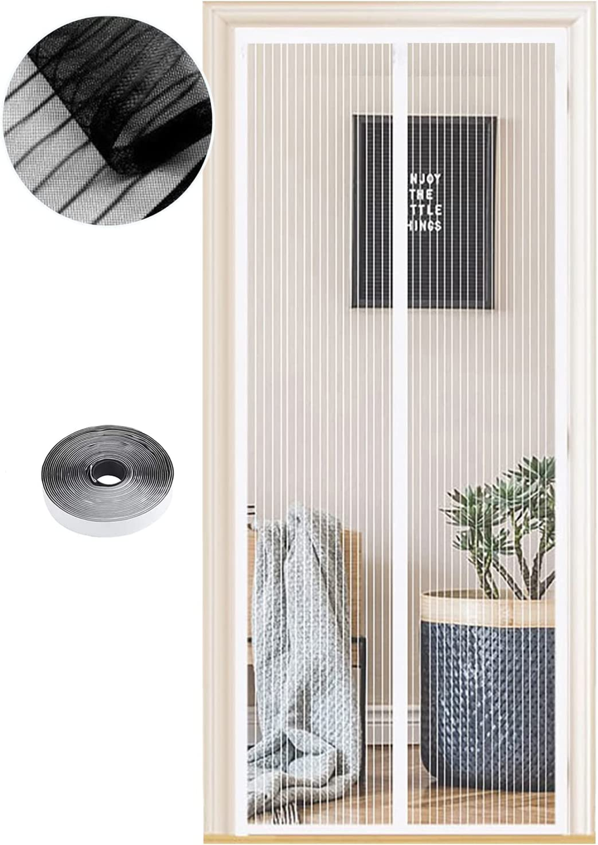 Zanzariera Magnetica Per Porte 120x230 Cm - Rete Fine Con Calamite, Marrone - Foto 12