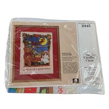 Vintage The Creative Circle Needlecraft Kit 2445 To All A Good Night Christmas
