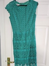 Mango Broderie Green Dress 