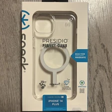 Speck Presidio Perfect-Clear MagSafe Case for Apple iPhone 14 Plus - Clear/White