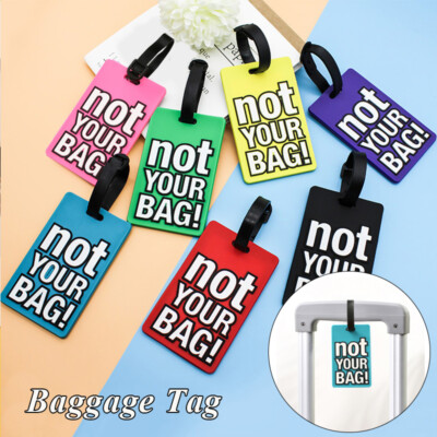 Kreativer Buchstabe  Not Your Bag  Niedliche Reisegepäckanhänger Koffer-  >
