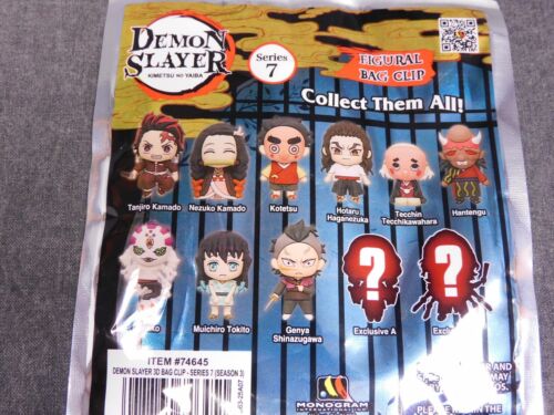 Demon Slayer NEW * Tecchin Tecchikawahara Clip * Blind Bag Series 7 Key Monogram - Picture 7 of 7