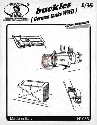 Royal Model 1/35 Buckles & Stoppers for German Tanks WWII No.1 [Photo-etch] 085