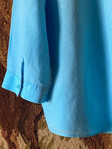 Chico's bügelfreies Damen Gr. Pet 3 Blusenshirt 3/4 Arm türkis - Bild 4 von 8