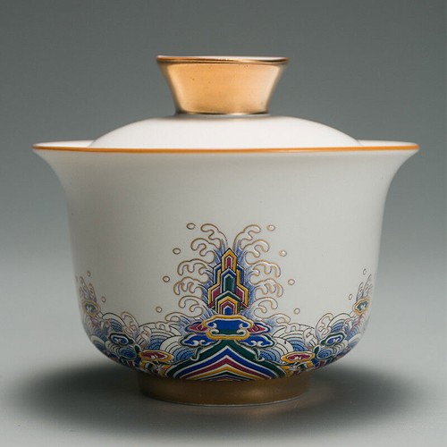 Chinese Jingdezhen Porcelain Gaiwan Holder Cup Saucer Tureen Tea Bowl Tea Set - Picture 5 of 12