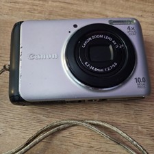 Canon PowerShot A3000 IS 10.0MP Digital Camera - Silver, Battery, Charger ,2GB