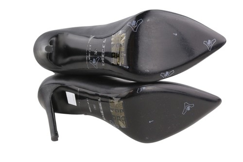 DIESEL D-Yucca Ab Women Shoes EU38 Black Coated High Heels Pointed Toe RRP€300 - Picture 9 of 11
