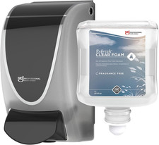 Clear FOAM Dispenser and Refill Starter Kit, Wall Mount Soap Dispenser for Hand