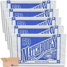 Plain White Matchbooks Value Pack  50 Count Box  Pack of 5