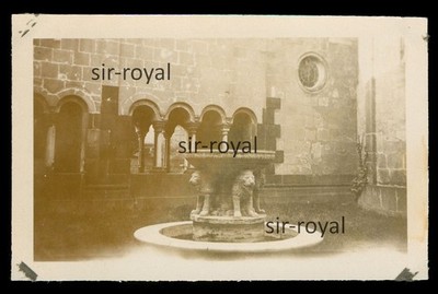 Benedictine Abbey Maria Laach around 1930 - Lion Fountain - Photo 9x6cm