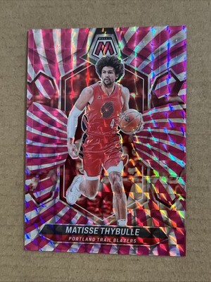 2023-24 Panini Mosaic Mattise Thybulle Pink Swirl FOTL Prizm # d 15 /18 No. 1