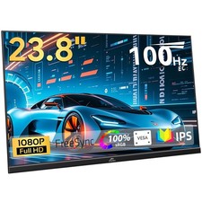 23.8" Large Portable Monitor 100Hz IPS FHD 1080P Freesync USB-C HDMI Gaming M...