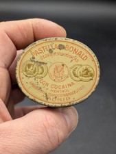 Rare Boîte en tôle litho pastille Bonald Madrid cocaïne ancienne 1900 pharmacie 