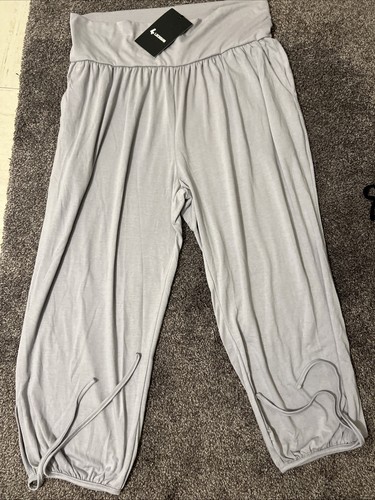 Blaue Damen Yoga Caprihose Schlag Legging Fitness High Waist - Bild 3 von 5