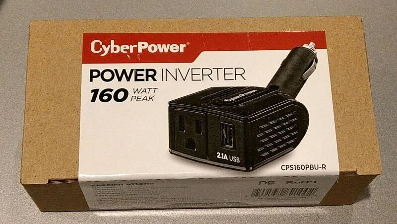 NEW CyberPower 160-Watt Peak Car Power Inverter with USB AC Outlet 5v 2.1a 10w - Image 4 of 4