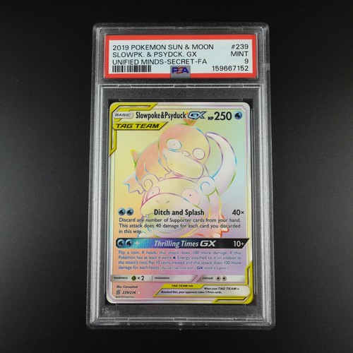 Slowpoke & Psyduck-GX graded PSA 9 for sale on eBay