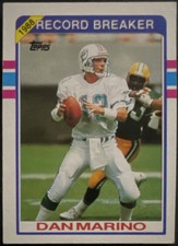 Topps Record Breaker Dan Marino #5 Miami Dolphins 1989 NFL Football Trading Card