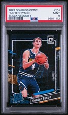 2023 Panini Donruss Optic #201 Hunter Tyson Black Velocity #15/39 PSA 9