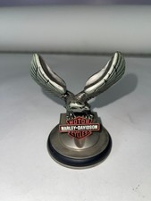 Franklin Mint Harley-Davidson Eagle Emblem Pewter Pocket Watch Stand 1994