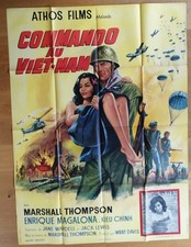 COMMANDO AU VIET-NAM thompson affiche cinema originale 160x120 '64 mascii