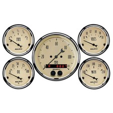 Autometer 1850 Antique Beige Gauge Kit 5 Pc. 3-38 2-116 Gps Speedometer Autometer 1850 Antique Beige Gauge Kit 5 Pc. 3-38 2-116 Gps Speedometer
