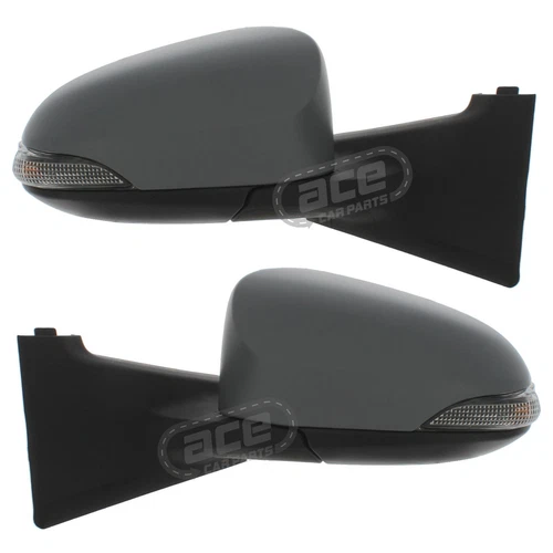 Electric Wing Door Mirrors For Toyota Yaris 2011-2014 With Primed Covers 1 Pair