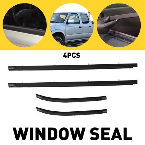 4x LH&RH Door Weatherstrip Window Moulding Trim Seal For Toyota Tacoma 2000-04 Y - Picture 16 of 19