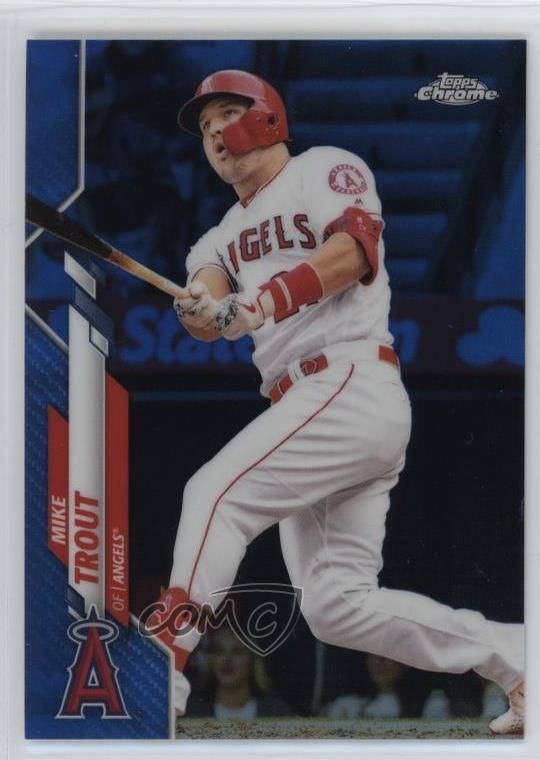 2020 Topps Chrome Blue Refractor 19/150 Mike Trout #1 gp1