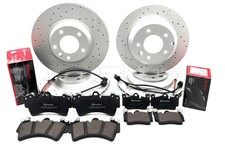 Für Porsche Cayenne S 4.5 Gebohrt Vorne Ha Bremsscheiben Brembo Beläge Sensoren