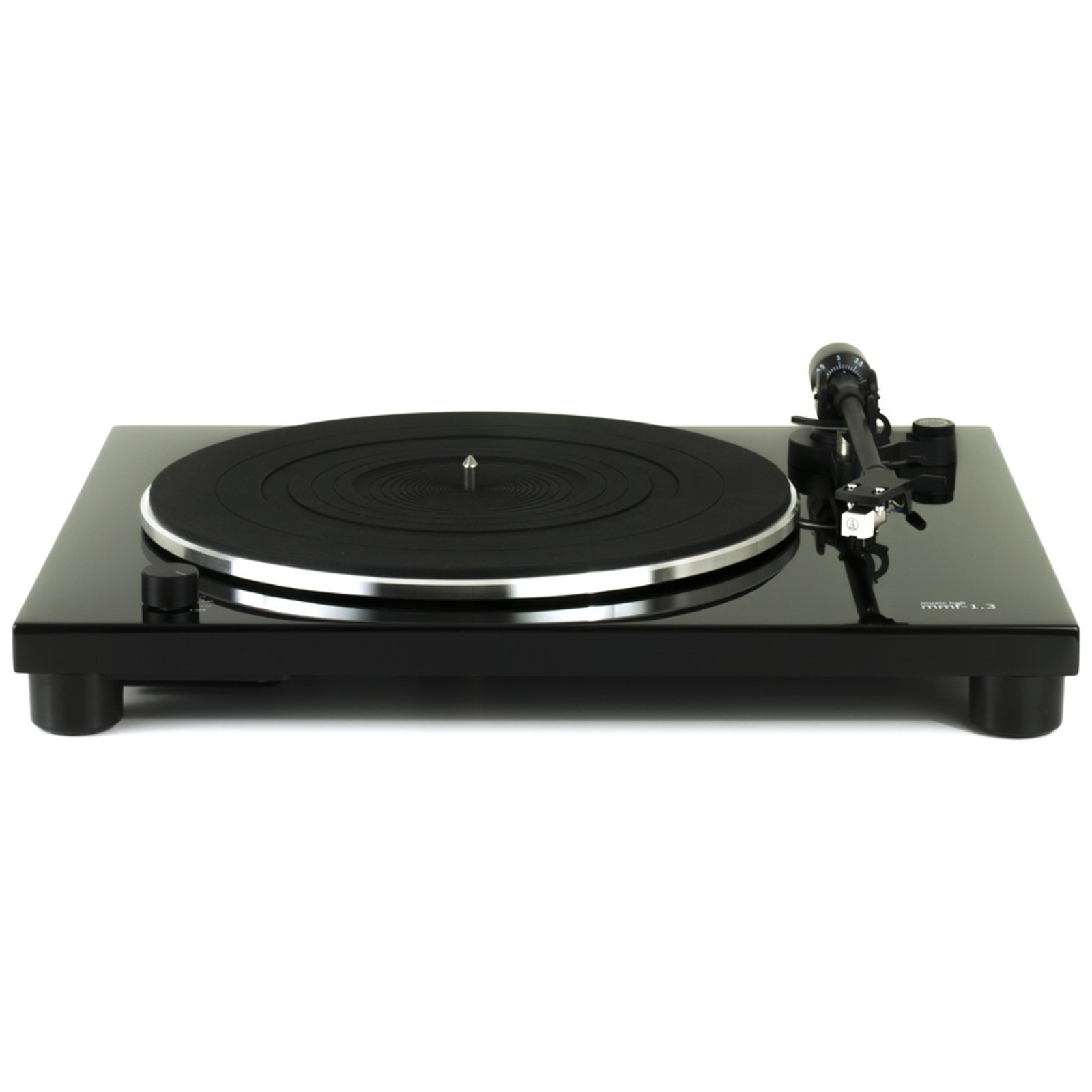 Music Hall MMF-1.3 Turntable - Black, Built-In Phono Preamp,